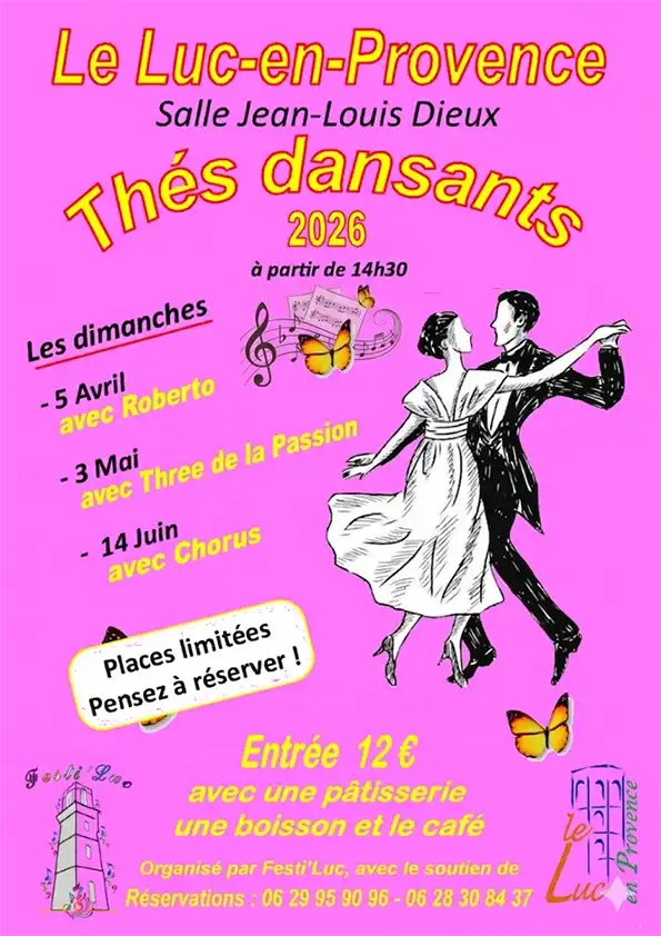 Thé dansant à Le Luc-en-Provence le 05/04/2026