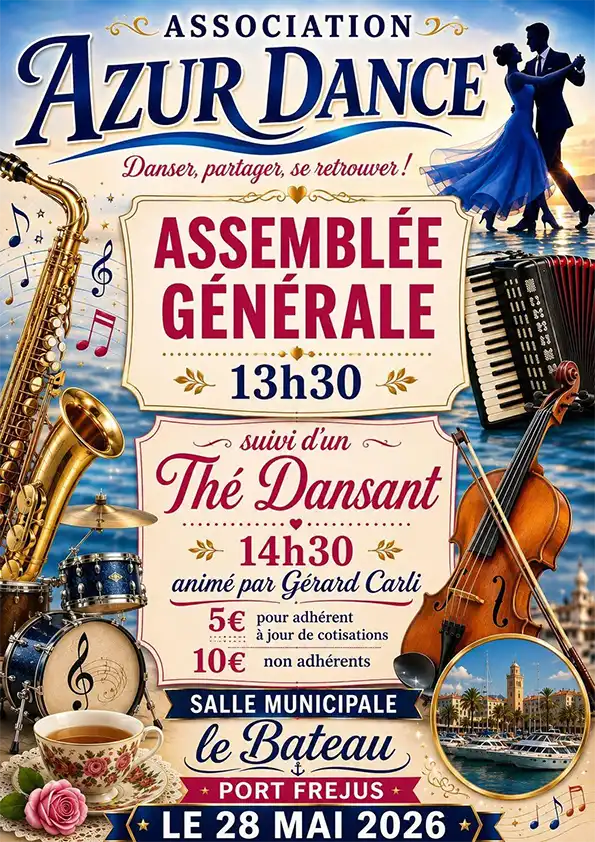 Thé dansant à Fréjus le 28/05/2026