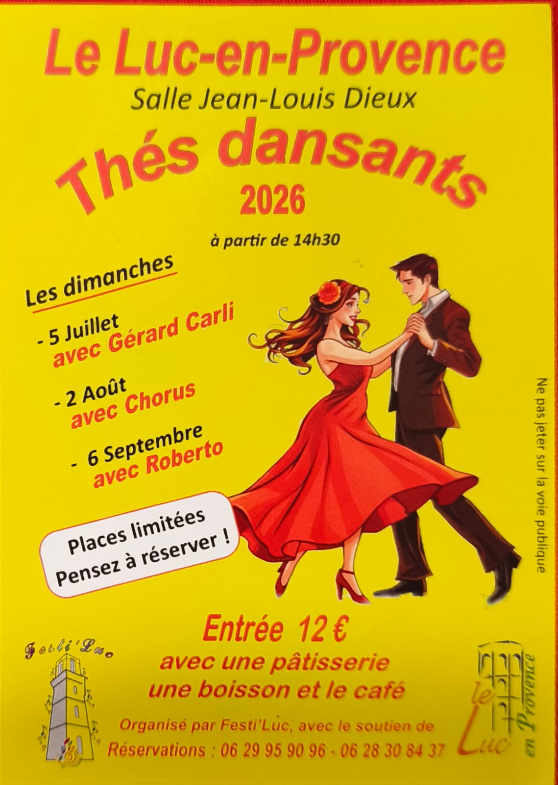 Thé dansant à Le Luc le 02/08/2026